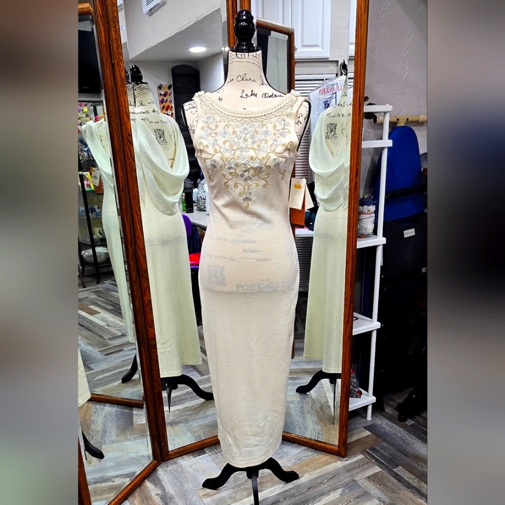 Crystal Knits Beige Dress